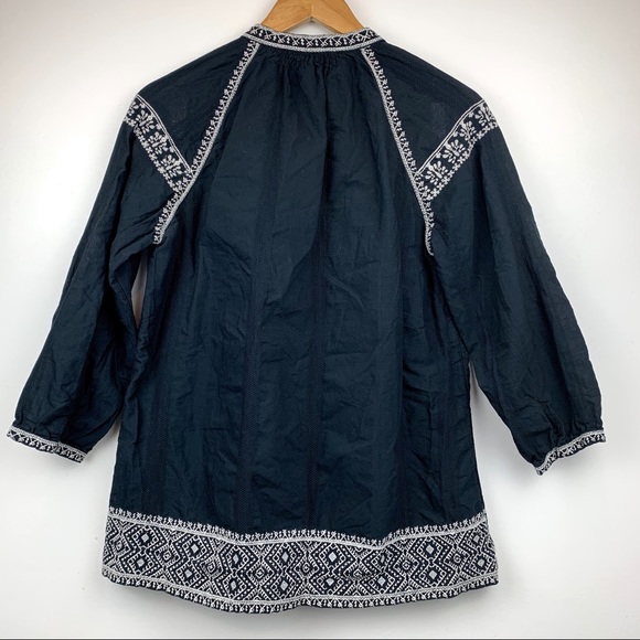 MADEWELL Camelia Embroidered Tassel Blouse S - Picture 4 of 7